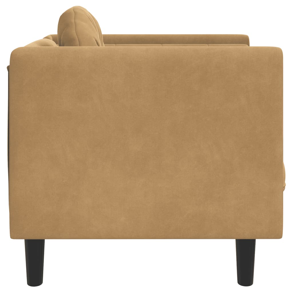 vidaXL Sofa Chair with Cushion Brown Faux Suede Leather