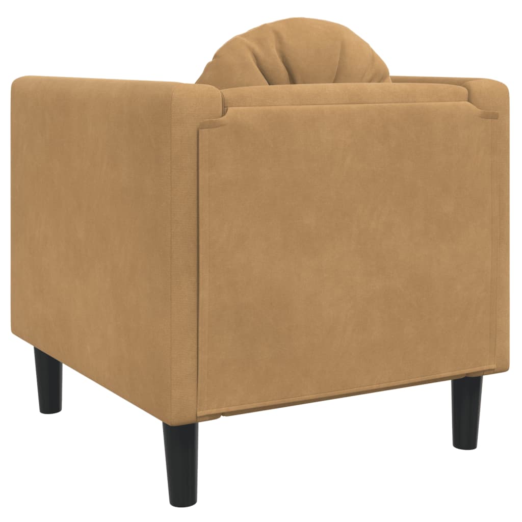 vidaXL Sofa Chair with Cushion Brown Faux Suede Leather
