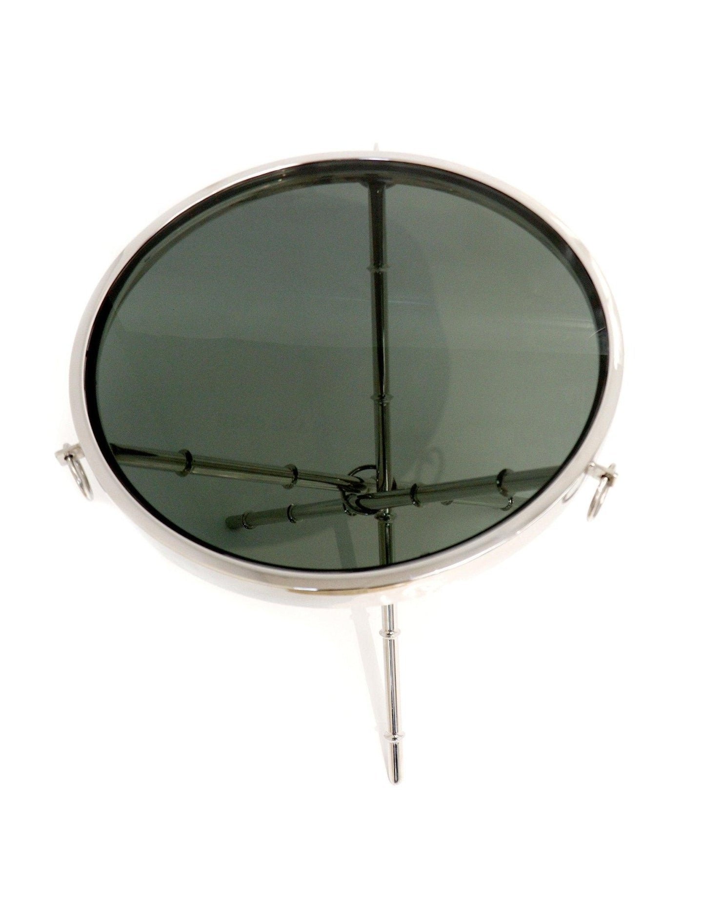 Canvello Steel & Glass Side Table - Silver