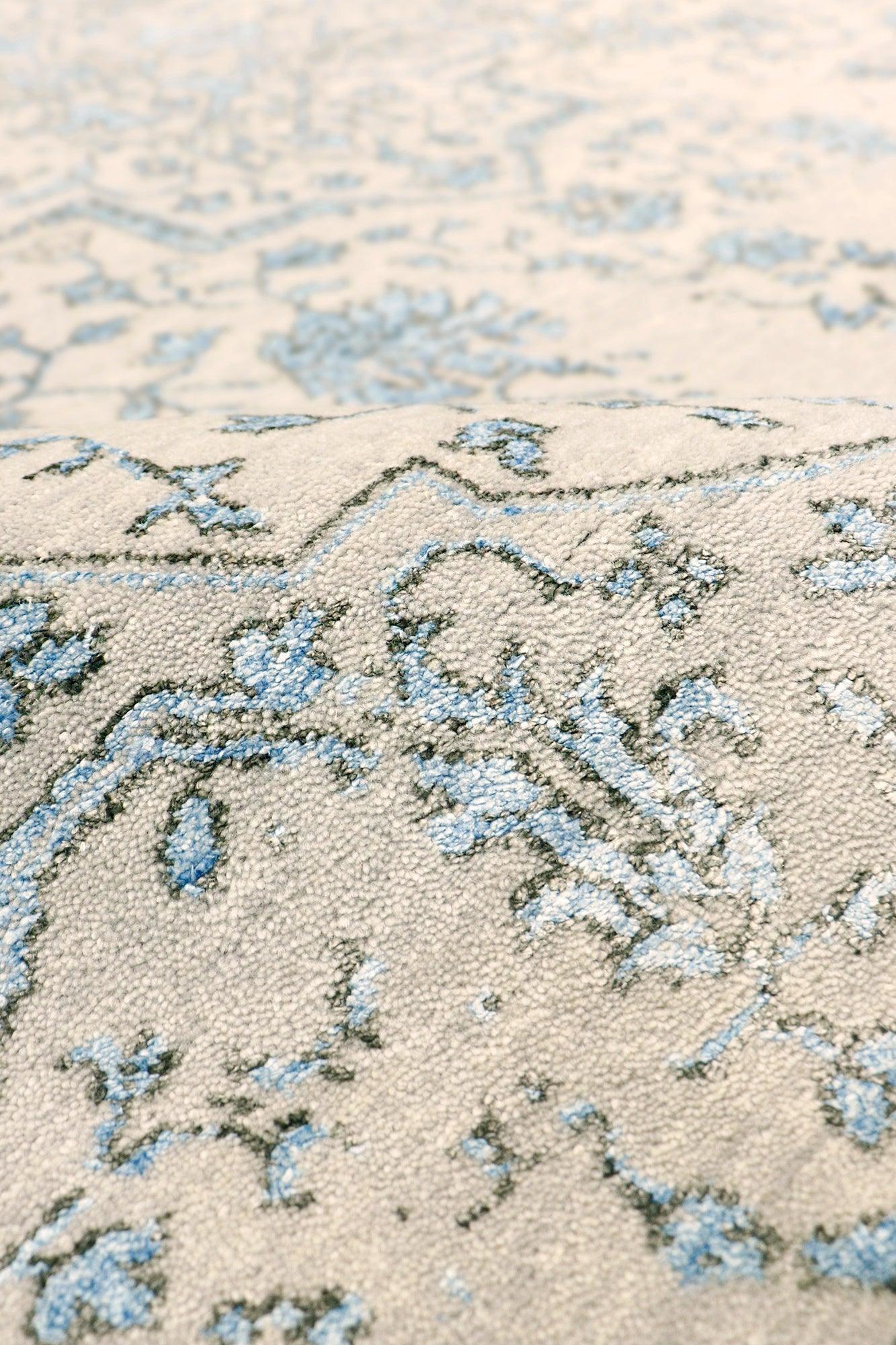 Canvello Transitional Hand Knotted Bsilk & Wool Area Rug - 5'9" X 9'
